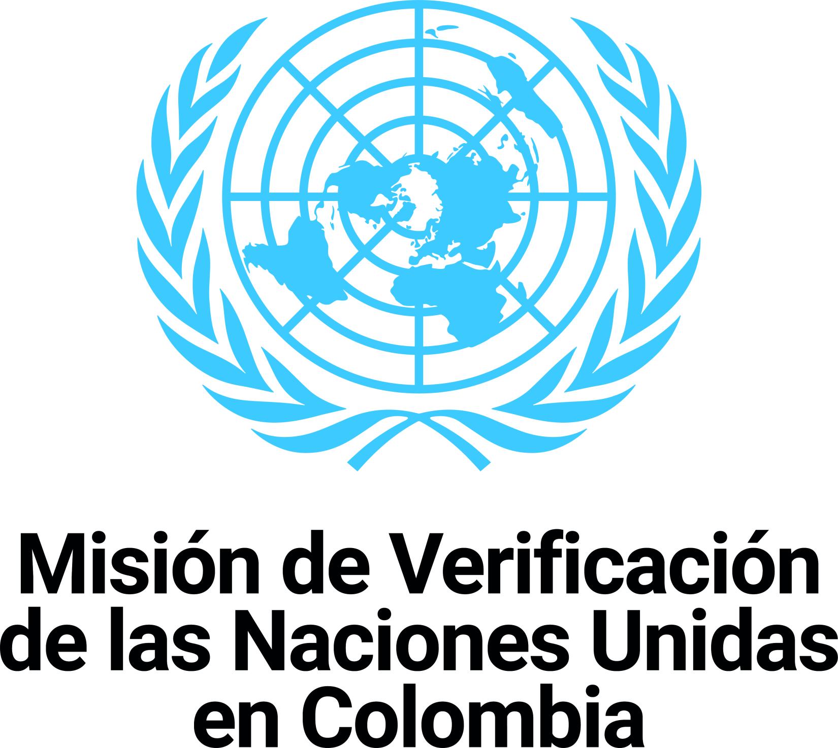 Logo Misión de Verificación de las Naciones Unidas en Colombia.