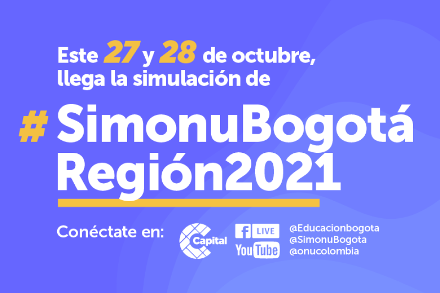 El 27 y 28 de octubre, 3.000 estudiantes y 400 docentes de 285 colegios rurales y urbanos de Bogotá, Cundinamarca, Boyacá y Meta participarán de manera mixta (virtual y presencial) en la novena edición de la simulación del modelo de Naciones Unidas.