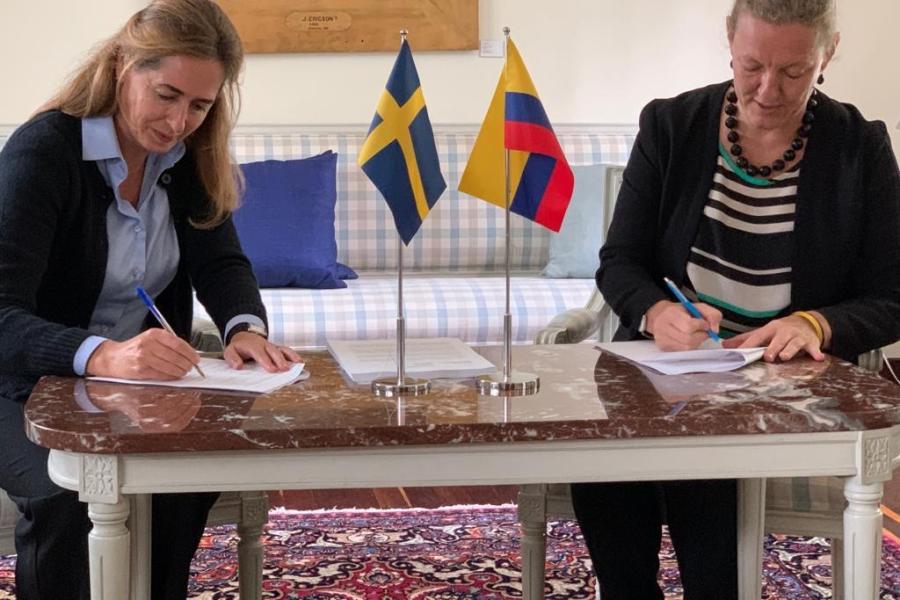 La Embajada de Suecia en Colombia y el PNUD firman nuevo acuerdo de cooperación por la transformación territorial, la construcción de paz