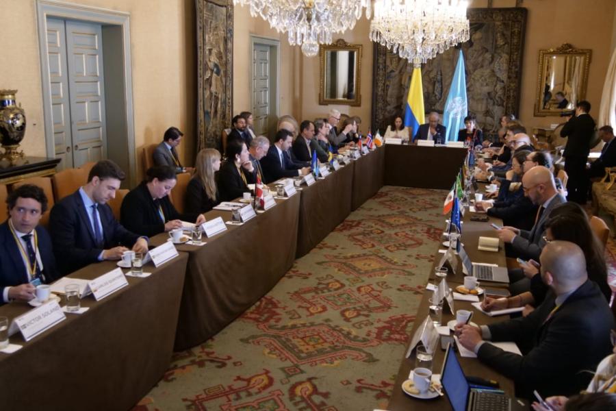 Reunión del Comité Estratégico del Fondo Multidonante de las Naciones Unidas para la Paz en Colombia, en la Cancillería en Bogotá.