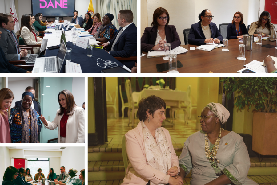 En sus encuentros con Elizabeth Taylor, Viceministra de Asuntos Multilaterales del Ministerio de Relaciones Exteriores colombiano; Piedad Urdinola, Directora del Departamento Administrativo Nacional de Estadística; y Carolina Giraldo, Presidenta de la Comisión Legal para la Equidad de la Mujer del Congreso de la República, la Directora Ejecutiva Adjunta reiteró el compromiso de ONU Mujeres para que Colombia siga avanzando en la garantía de derechos de las niñas y las mujeres.