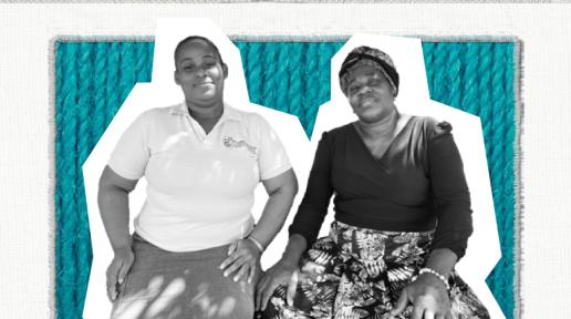 El proyecto del UNFPA denominado Partera Vital tiene como fi n empoderar a parteras tradicionales como Shirley Maturana Obregón (izquierda) and Pacha Pasmo (derecha) de modo que puedan atender a las embarazadas de Chocó (Colombia).